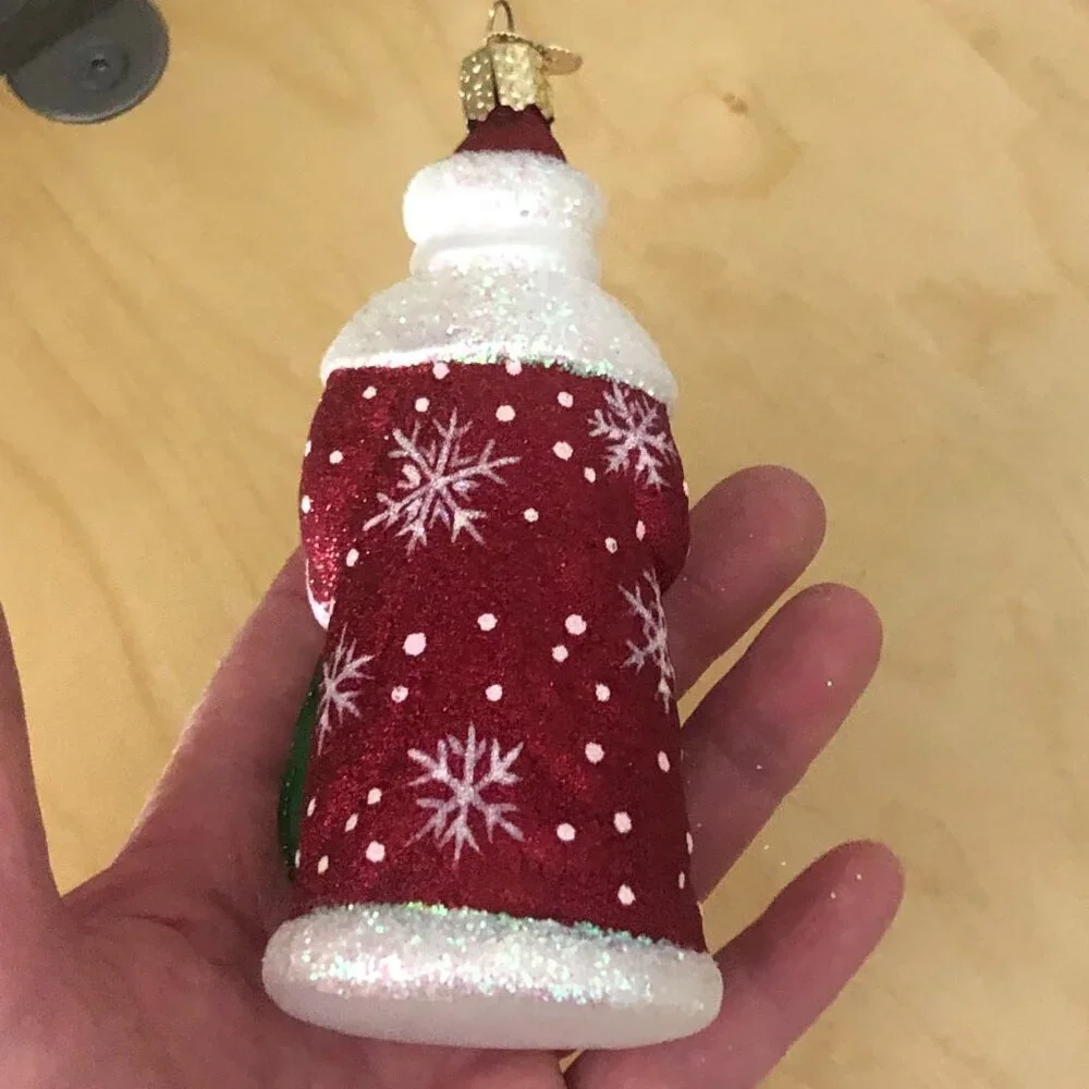 Neiman Marcus Old World Christmas German Santa Ornament Blown Glass European 5